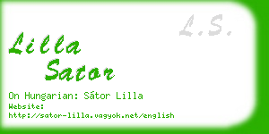 lilla sator business card
